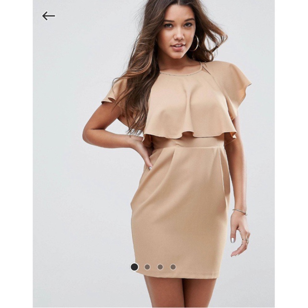 ASOS Double Layer Mini Wiggle Dress Angel Sleeve